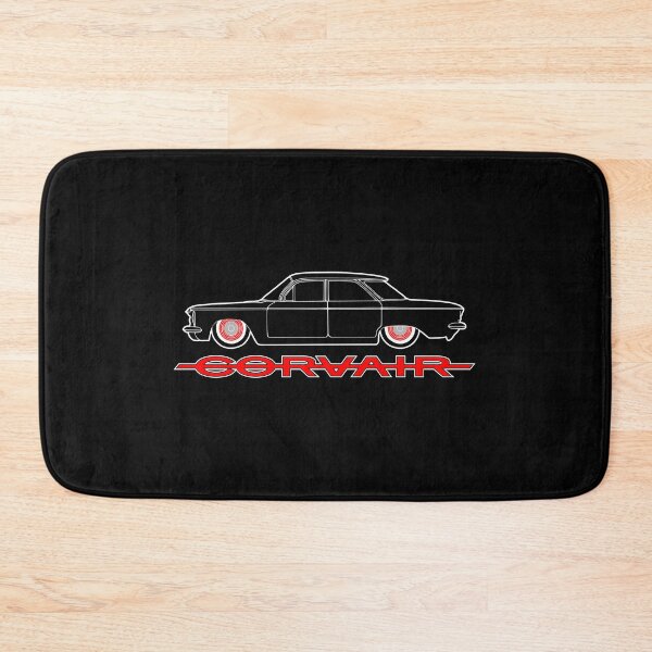Item preview, 1960 Corvair Sedan lowrider stance bagged 4 door white red designed and sold by FlatSixGraphics.