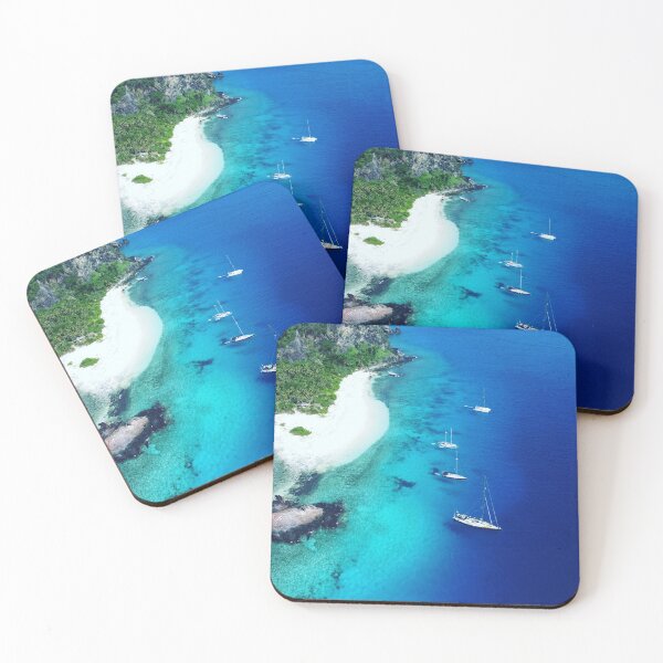 Item preview, Sailboats anchored in the Fijian Islands designed and sold by OceanPrintz.