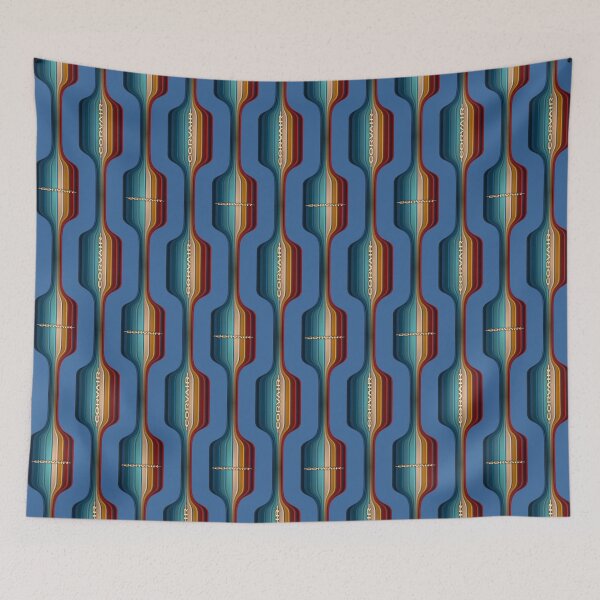 Item preview, Marina Blue Corvair Vintage Pattern Retro 60s 70s designed and sold by FlatSixGraphics.