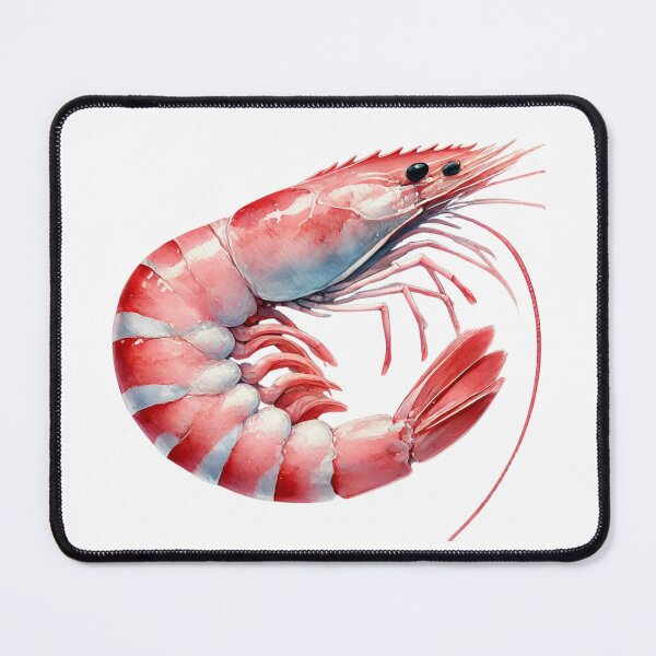 Item preview, Realistic Watercolor Shrimp Illustration designed and sold by Little Care Studio.