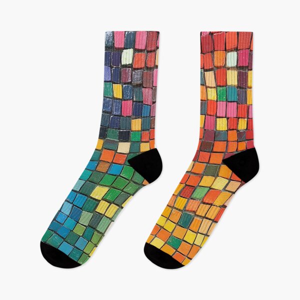 Item preview, Colorful Abstract Mosaic Pattern with Textured Square Tiles designed and sold by seelya83.