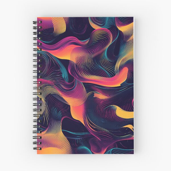 Item preview, Dynamic Abstract Pattern of Swirling Lines and Gradient Colors in Pink, Yellow, and Teal designed and sold by seelya83.