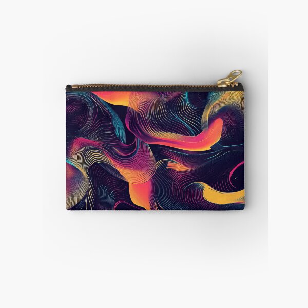 Item preview, Dynamic Abstract Pattern of Swirling Lines and Gradient Colors in Pink, Yellow, and Teal designed and sold by seelya83.