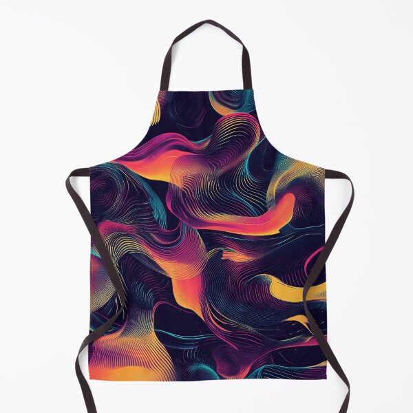 Item preview, Dynamic Abstract Pattern of Swirling Lines and Gradient Colors in Pink, Yellow, and Teal designed and sold by seelya83.