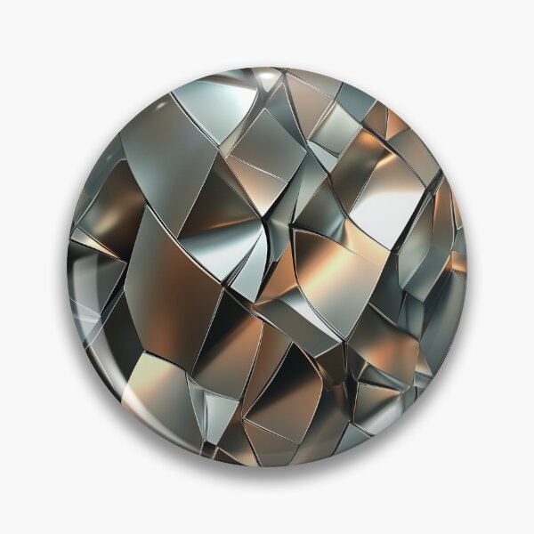 Item preview, Metallic Abstract Fractal Pattern with Angular Shapes and Reflective Surface designed and sold by seelya83.