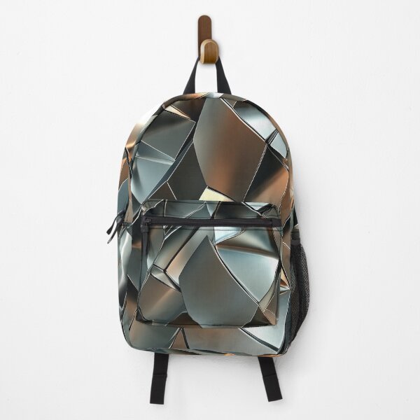 Item preview, Metallic Abstract Fractal Pattern with Angular Shapes and Reflective Surface designed and sold by seelya83.