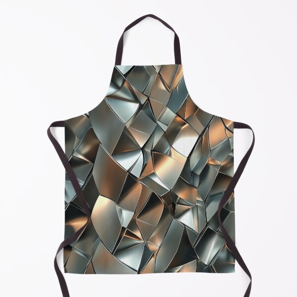 Item preview, Metallic Abstract Fractal Pattern with Angular Shapes and Reflective Surface designed and sold by seelya83.