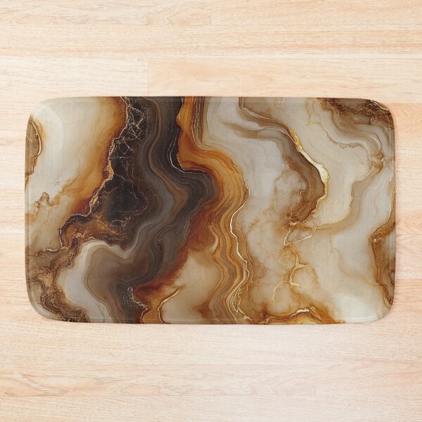 Item preview, Seamless Marble Texture Pattern with Flowing Brown and Gold Veins designed and sold by seelya83.