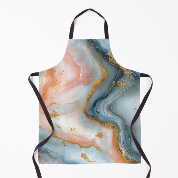 Item preview, Elegant Marble Texture Pattern with Flowing Blue, Peach, and Gold Veins designed and sold by seelya83.