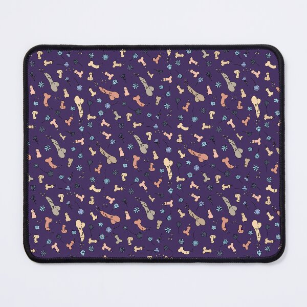 Item preview, PASTEL PENIS FLOWERS PATTERN PURPLE CURTAIN designed and sold by aydapadi.