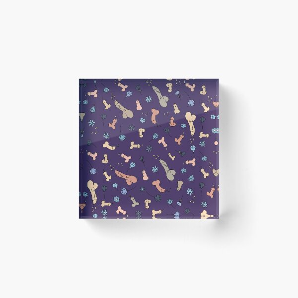 Item preview, PASTEL PENIS FLOWERS PATTERN PURPLE CURTAIN designed and sold by aydapadi.