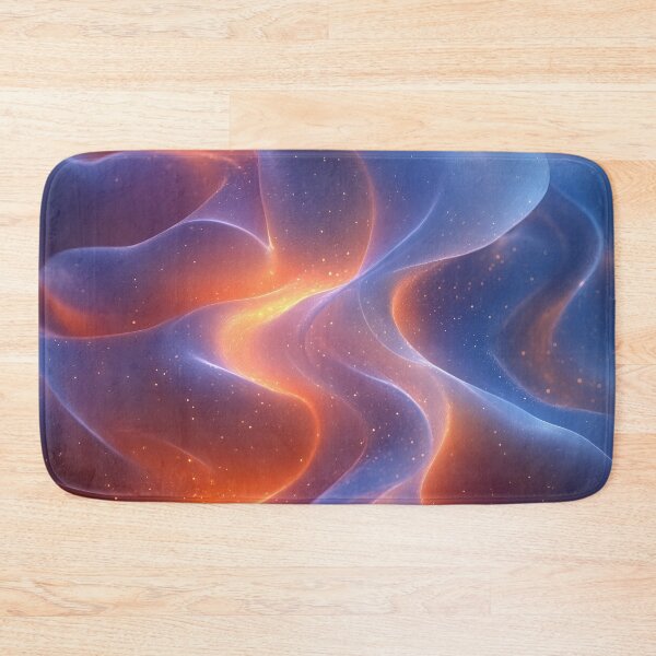 Item preview, Abstract Waves of Light in Ethereal Blue and Orange Glow designed and sold by seelya83.