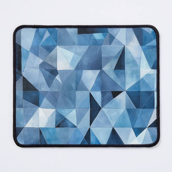 Item preview, Abstract Geometric Pattern with Overlapping Blue Triangles and Shapes designed and sold by seelya83.