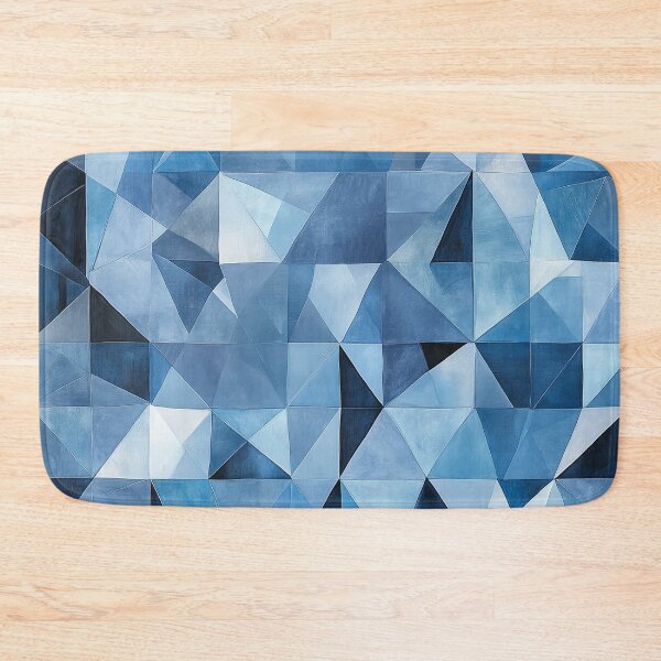 Item preview, Abstract Geometric Pattern with Overlapping Blue Triangles and Shapes designed and sold by seelya83.