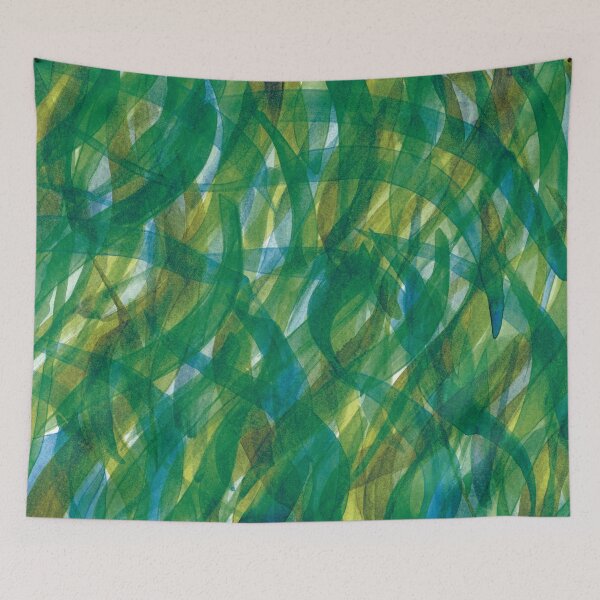 Item preview, Green Chartreuse Water Tangle designed and sold by Alexandria Levin.