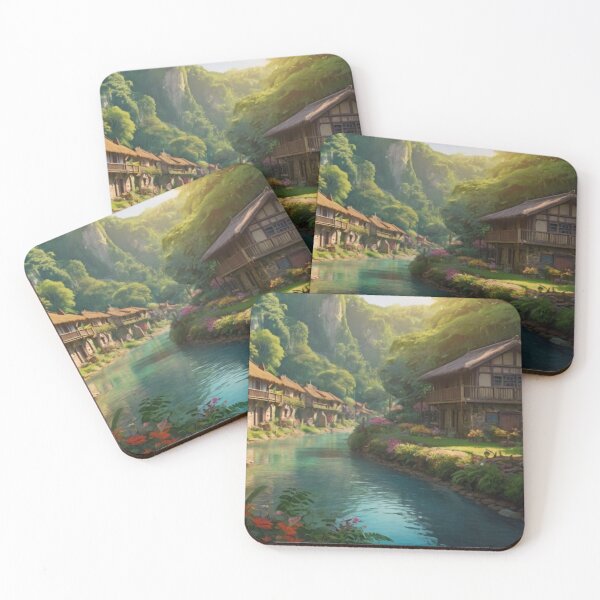 Item preview, A Village of Tranquility and Nature’s Beauty designed and sold by BlareBlare.