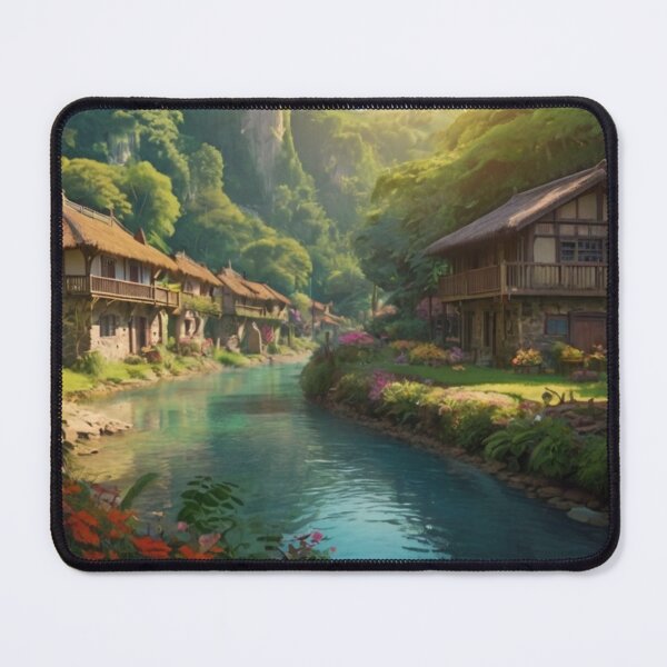 Item preview, A Village of Tranquility and Nature’s Beauty designed and sold by BlareBlare.