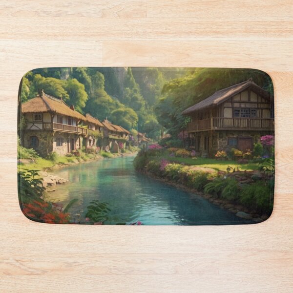 Item preview, A Village of Tranquility and Nature’s Beauty designed and sold by BlareBlare.