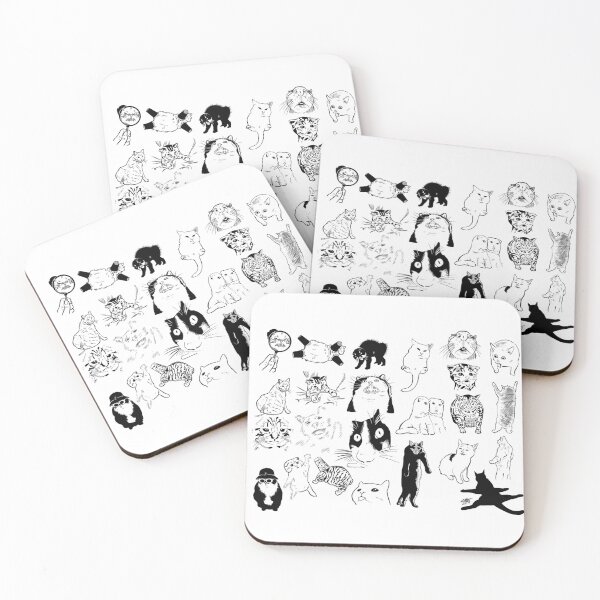 Item preview, Iconic Weirdo Cats - Full Set 1 (Black) designed and sold by jordypeatpeat.