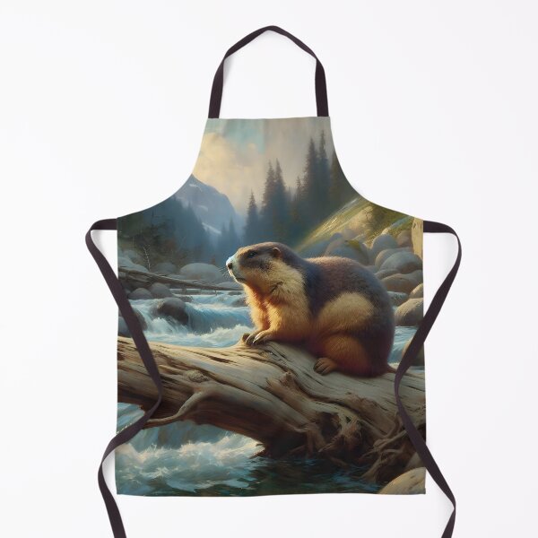 Item preview, Majestic Marmot by the River designed and sold by CitrineLinker.