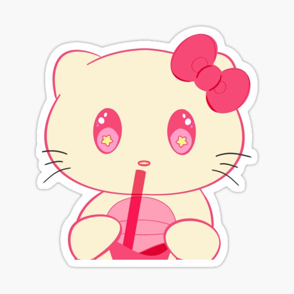 Item preview, Cat drinking bubble tea designed and sold by jennyish09.