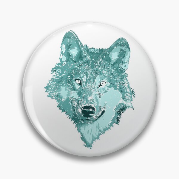 Item preview, Cabeza de lobo (azul) designed and sold by ShirewolfWorks.