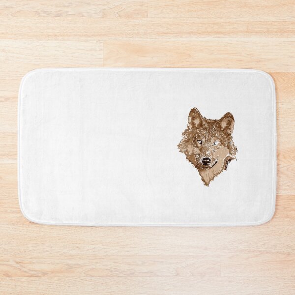 Item preview, wolf headshot (brown) designed and sold by ShirewolfWorks.