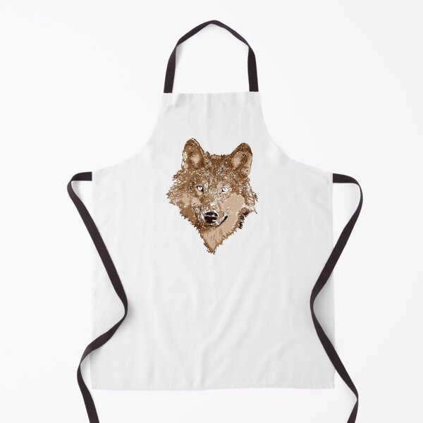 Item preview, wolf headshot (brown) designed and sold by ShirewolfWorks.