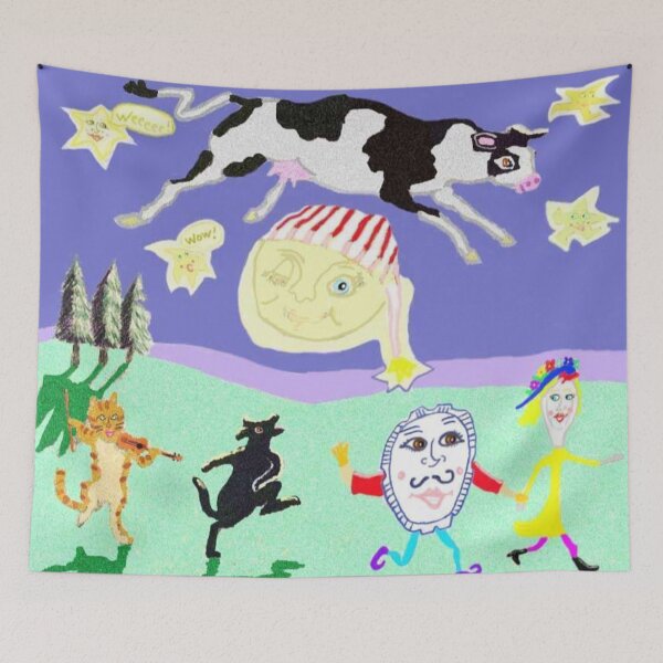 Item preview, Cow Over The Moon And Other Friends designed and sold by pinkyjainpan.