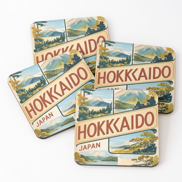 Item preview, Hokkaido Scenic Views - Vintage Japanese Travel Poster Art designed and sold by Heritage Print Co.