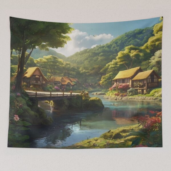 Artikelvorschau, Tranquil Days in the Magical Village entworfen und verkauft von BlareBlare.