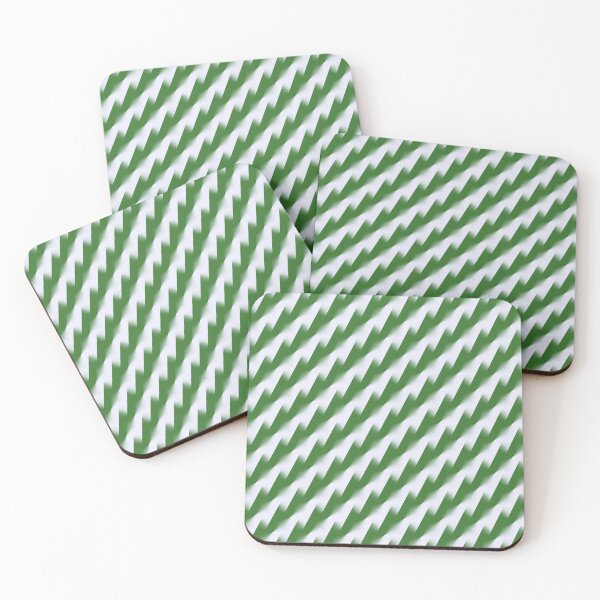 Item preview, Diagonal Stripe Stepped Zig Zag Pattern Gradient Forest Green designed and sold by taiche.