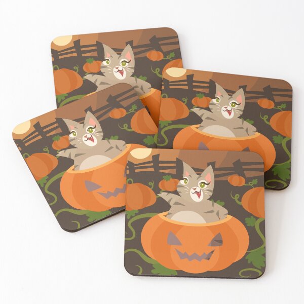 Item preview, Olive the Cat: Pumpkin Paws designed and sold by Kyna Arts.