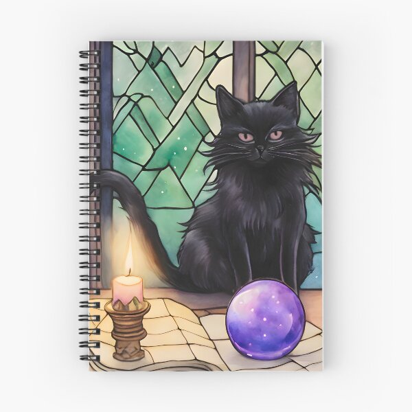 Item preview, Black Cat Stained Glass Window designed and sold by Shopatmarlow.