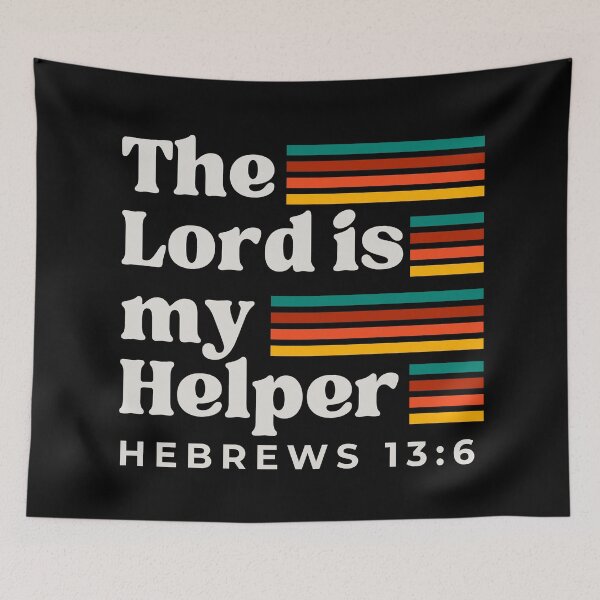 Item preview, The Lord is My Helper, Hebrew 13: 6, Bible designed and sold by MoriaStore.