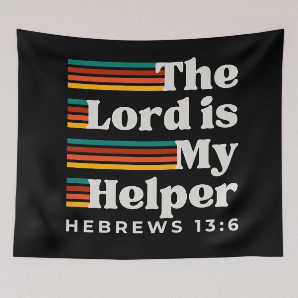Item preview, The Lord is My Helper, Christian quotes designed and sold by MoriaStore.