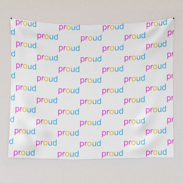 Item preview, proud text (pansexual) designed and sold by ShirewolfWorks.