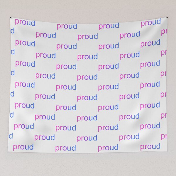 Item preview, proud text (bisexual) designed and sold by ShirewolfWorks.