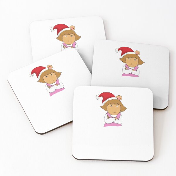 Item preview, DW Christmas deadpan funny Christmas gift 90s Christmas gift Arthur library card sticker Santa DW designed and sold by LaundrySalt.