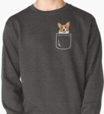 Corgi In Pocket Funny Cute Puppy Big Happy Smile Pullover