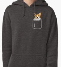 Corgi In Pocket Funny Cute Puppy Big Happy Smile Pullover Hoodie