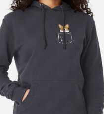Sudadera con capucha ligera Corgi In Pocket Funny Cute Puppy Big Happy Smile