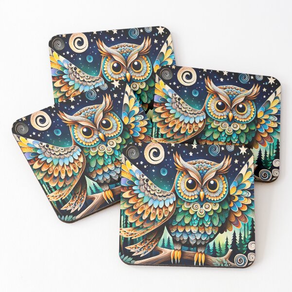 Item preview, Whimsical Owl in the forest designed and sold by artedamensagem.