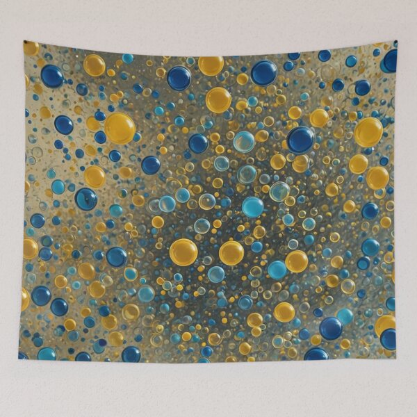 Item preview, Abstract Blue and Yellow Bubble Pattern designed and sold by calibrit.