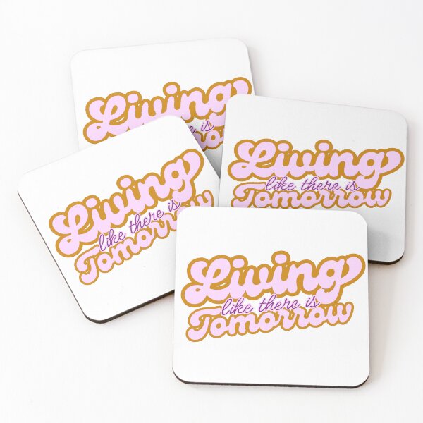 Item preview, Living Like There Is Tomorrow in Pink designed and sold by figandroseco.