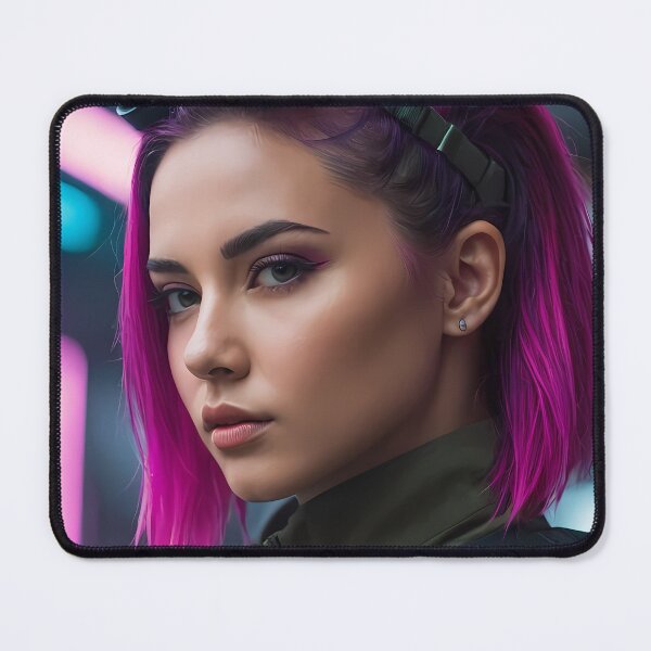 Item preview, Realistic Cyberpunk Female Portrait designed and sold by papi1998.
