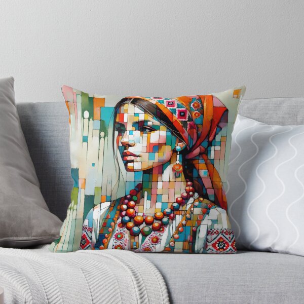 Item preview, Abstract Ukrainian Woman in Traditional Dress designed and sold by SolannaAS.