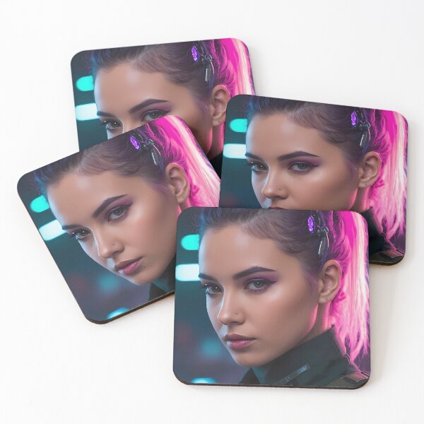 Item preview, Realistic Cyberpunk Female Portrait designed and sold by papi1998.