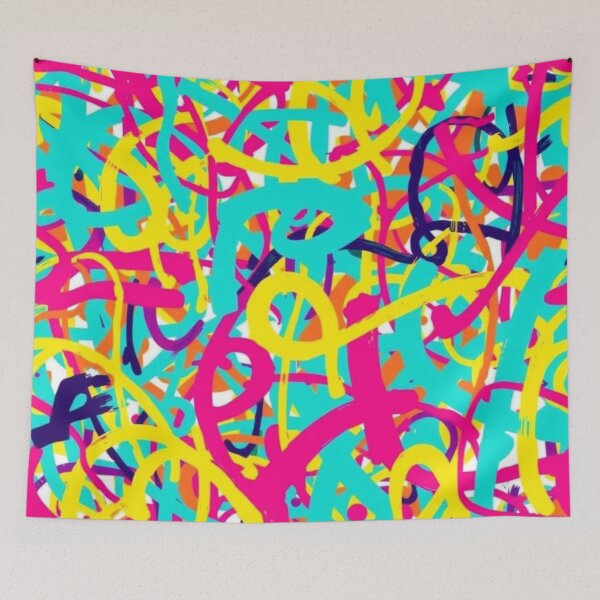 Item preview, Abstract Colorful Squiggly Pattern designed and sold by calibrit.