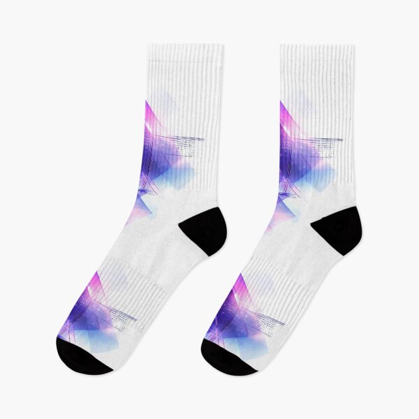 Item preview, Neon Abstract Geometric Shapes in Purple and Blue designed and sold by PixelReverb.